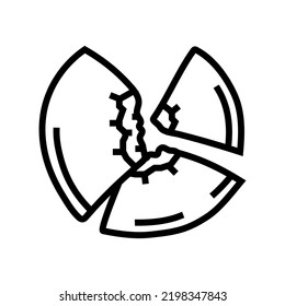 cut slice green melon cantaloupe  line icon vector. cut slice green melon cantaloupe  sign. isolated contour symbol black illustration