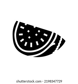 picada de trozos de agua sandía glifo vector de icono. signo de la sandía de corte en trozos. ilustración de símbolo aislado