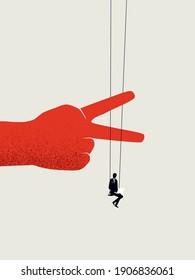 Soporte de corte para el concepto vectorial de creador de contenido independiente. Símbolo de caída, depresión. Ilustración Eps10.