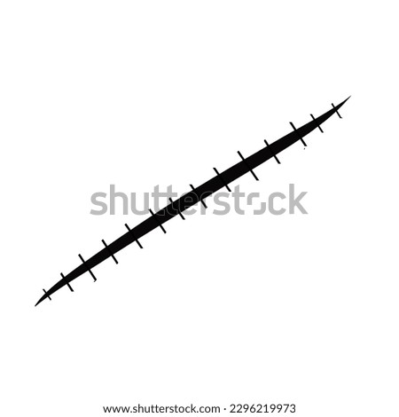 Cut suture scar icon design, stitch for wound. Vector illustration.