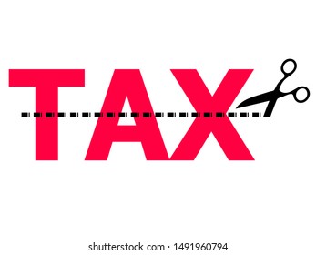 Cut tax conceptual vector image