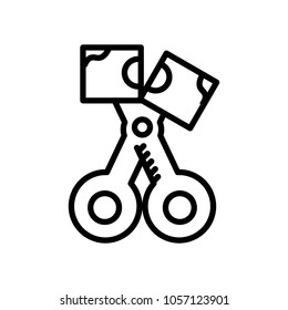  cut tax icon vector