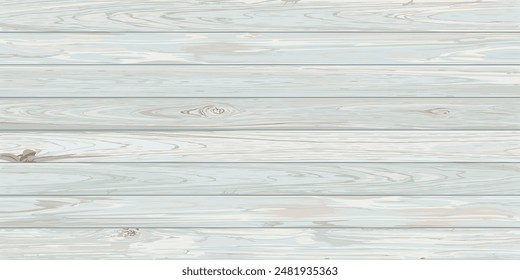 Cut timber panels background turquoise blue colores painted distressed weathered graphic illustration. Wooden texture pattern tropical style fade condition.