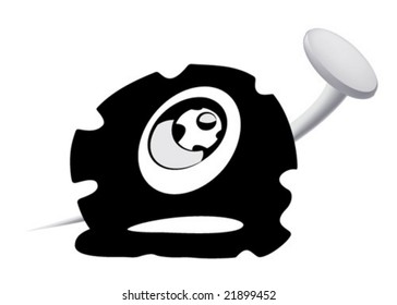 Cut tire