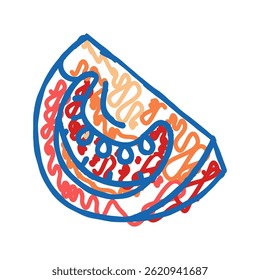 cut tomato doodle icon sketch vector. cut tomato sign. isolated symbol illustration