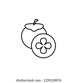 cut tomato outline icon. Element of fruits icon. Thin line icon for website design and development, app development. Premium icon