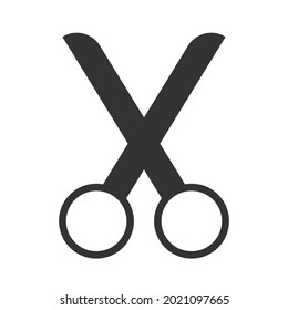 Cut tool icon on white background. 