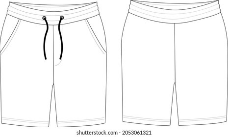 Cut Track Pants Front Back View Stock Vector (Royalty Free) 2053061321 ...