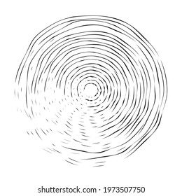 Cut tree rings vector illustration.