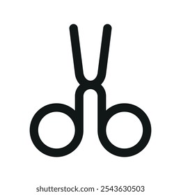Cut UI icon, scissors simple line user interface vector symbol