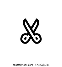 Cut User Interface Outline Icon Logo Vector Illustration
