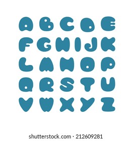 Cut Vector Alphabet Silhouettes Letters Vector Stock Vector (Royalty ...