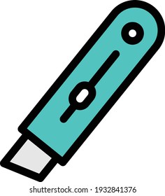 icono de línea de color de vector de corte
