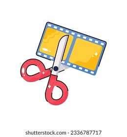 Cut vector filled outline Sticker. EPS 10 file