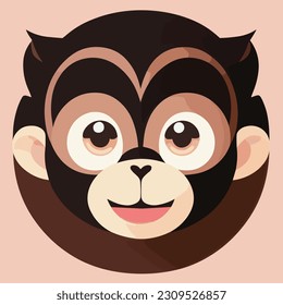 Icono o ilustración vectorial de corte de un mono