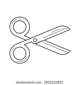 Cut vector line icon isolated on white background. Cut line icon for infographic, website or app.