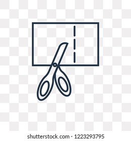 Cut vector outline icon isolated on transparent background, high quality linear Cut transparency concept can be used web and mobile