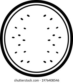Cut watermelon isolated, vector illustration.