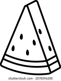 Cut Wassermelon Isolierte Vektorgrafik.