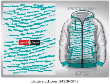 Cut white green pencil lines pattern design, illustration, textile background for sports t-shirt, football jersey shirt mockup for football club. consistent front view