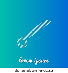 Cut White stroke fill with blue & green gradient background Icon / Logo Design