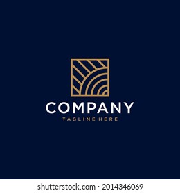 Cut wood logo vector design template.