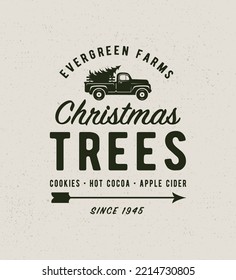 Cut Your Own Christmas Trees Vintage Logo