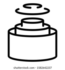 Cutaway cable icon. Outline cutaway cable vector icon for web design isolated on white background