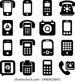 Cute 16 silhouette illustration phone looks wow