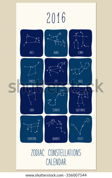 Cute 2016 Calendar Cover Page Schematic Stock Vector (Royalty Free ...