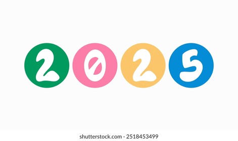 cute 2025 design tempate in pastel colors palette