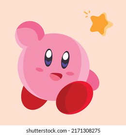 A cute 2D Game Character - Kirby