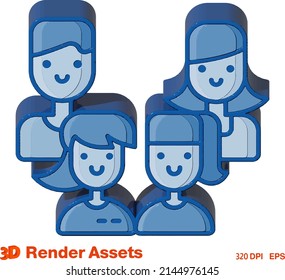 Cute 3d Assets Of Couple Family, Perfect For Social Media, Game, Website Assets And Many More