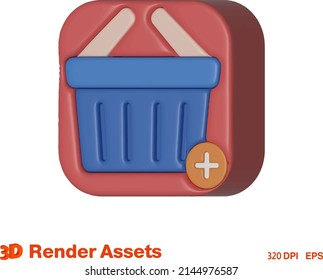 Cute 3d Assets Of Market, Perfect For Social Media, Game, Website Assets And Many More