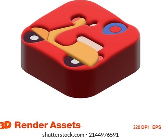 Cute 3d Assets Of Market, Perfect For Social Media, Game, Website Assets And Many More