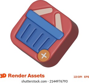 Cute 3d Assets Of Market, Perfect For Social Media, Game, Website Assets And Many More