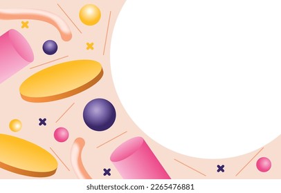 Cute 3d background Abstract Illustration