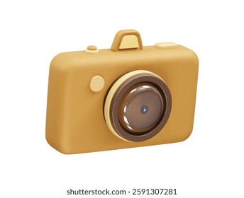 Cute 3D Camera icon illustration render