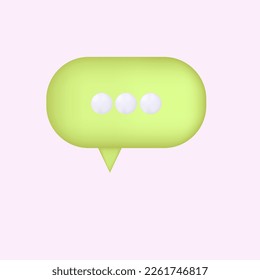 süßes 3D-Chat-Blasensymbol