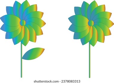 a cute 3d gradient coloue flower