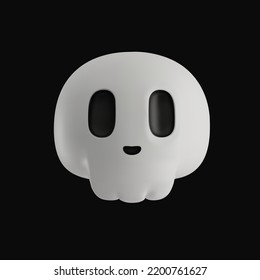 Cute 3d skull for Halloween or slot game. Vector illustration of the character of the Mexican holiday of the Day of the Dead