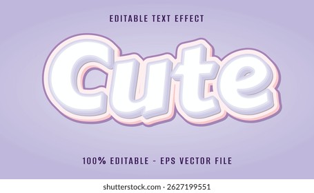 cute 3d text effect design
