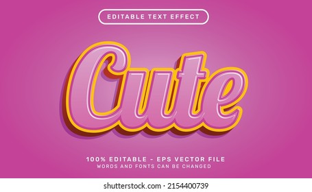 Cute 3d Text Effect And Editable Text Effect