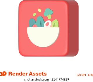 Cute 3d Vector Assets Of Food Shop, Perfect For Social Media, Game, Website Assets And Many More