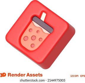 cute 3d vector assets of food shop, perfect for social media, game, website assets and many more