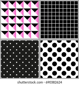 Cute 80's style seamless geometric pattern
