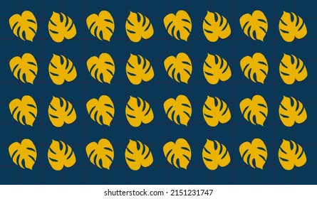 Cute 90er Jahre nostalgische Vorlage. viele Blätter mit blauem Hintergrund. Hintergrundbild