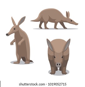 Cute Aardvark Cartoon Vector Illustration