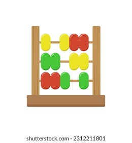 Cute abacus colorful vector illustration.