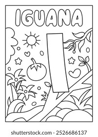 Cute ABC Alphabet Coloring Page Para Atividade Infantil Pré-escolar